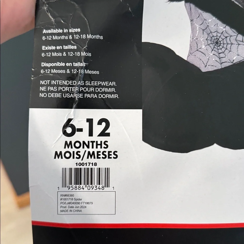 Rubie's Infant Black Furry Spider Costume 6-12 Month Halloween - Picture 3 of 9